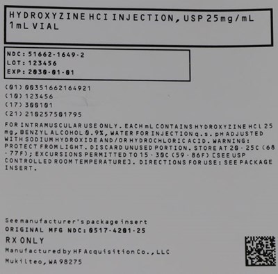 Pouch Label (51662 1649 2 Pouch)